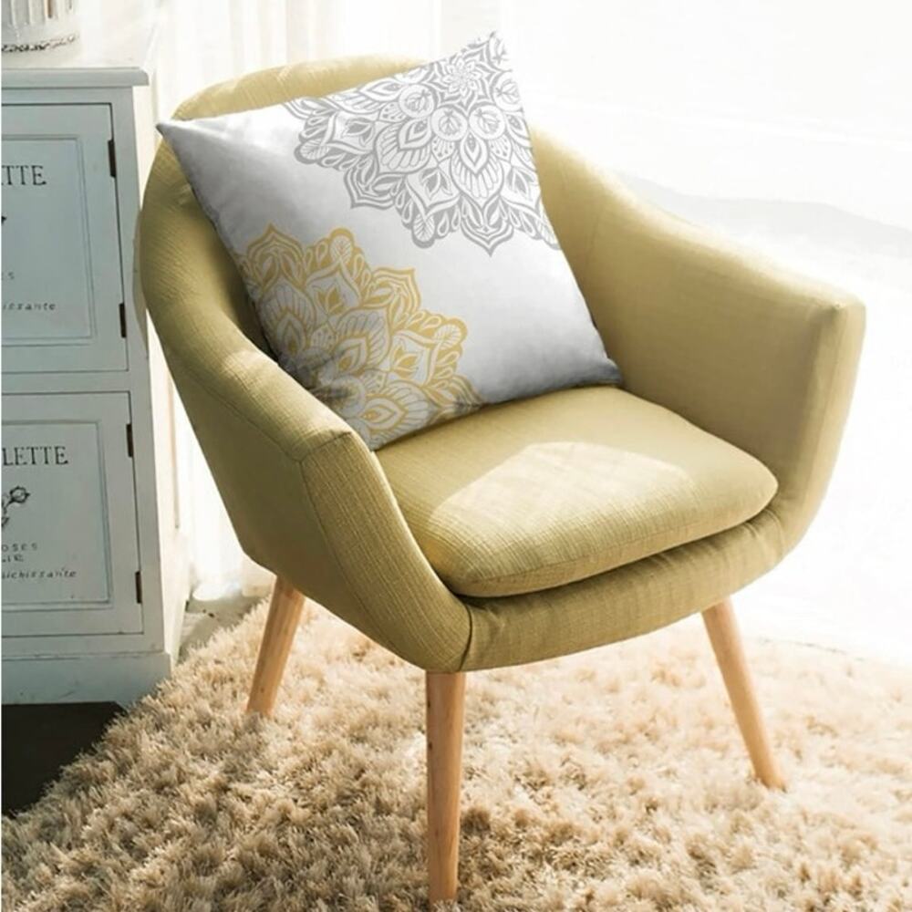 CaliTime decorative mandala throw pillow cover only, NWOT 18" x 18"